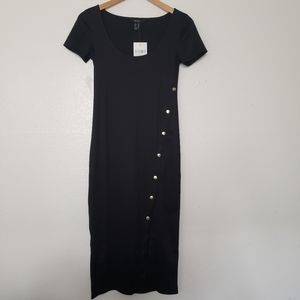 Scoop neck midi dress